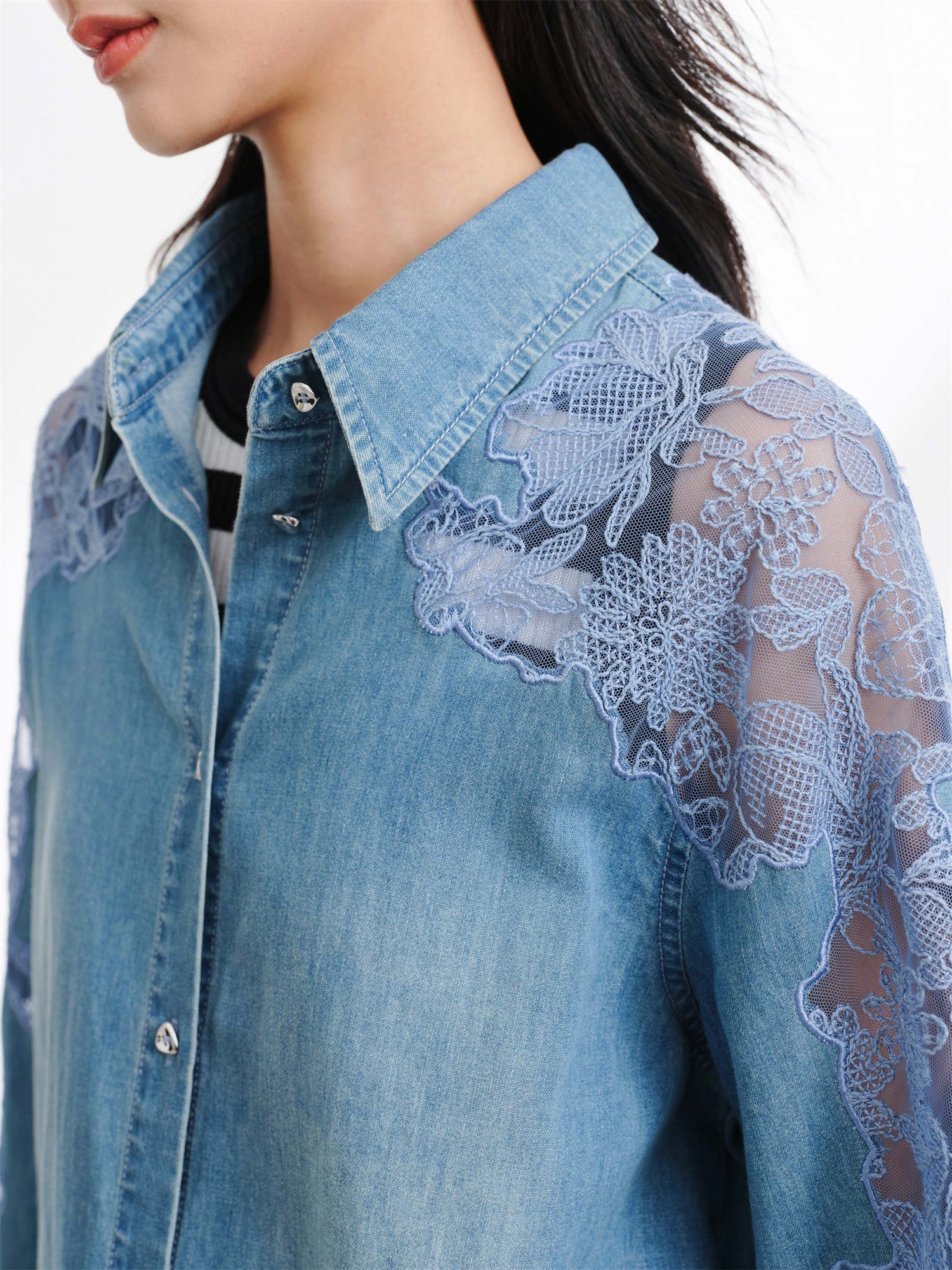 EP YAYING Tencel-Cotton Denim Shirt EGKEDJ203AB