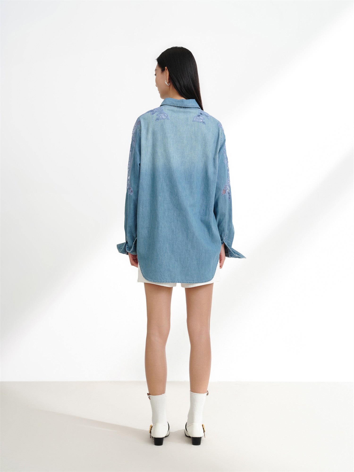 EP YAYING Tencel-Cotton Denim Shirt EGKEDJ203AB