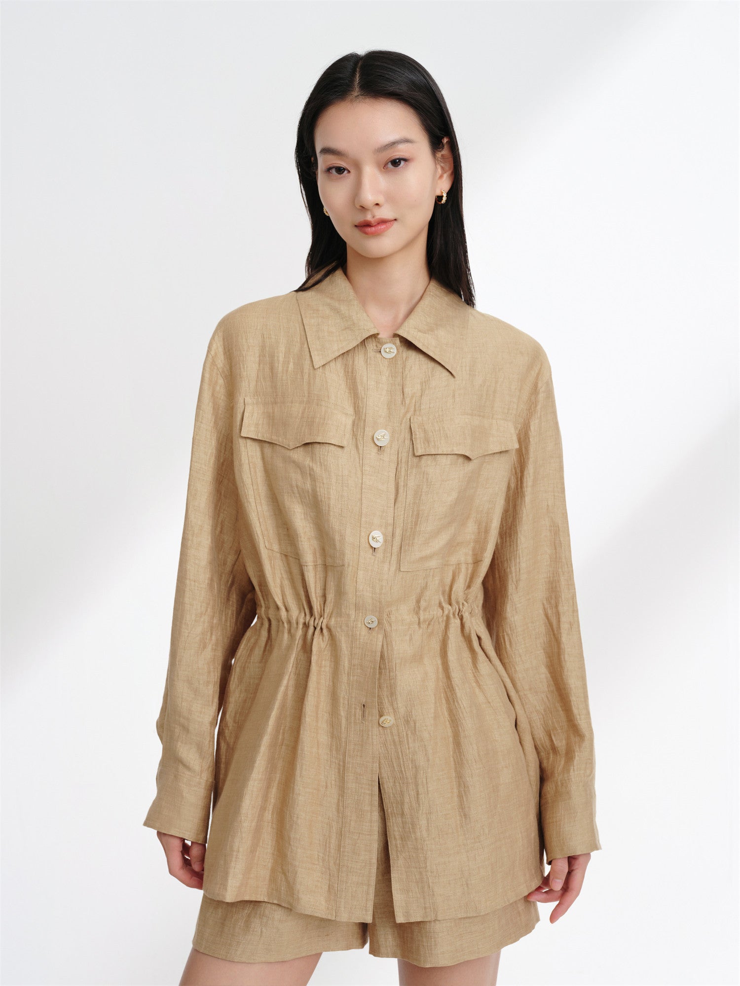 EP YAYING Linen Utility Jacket EGKEH1206AE
