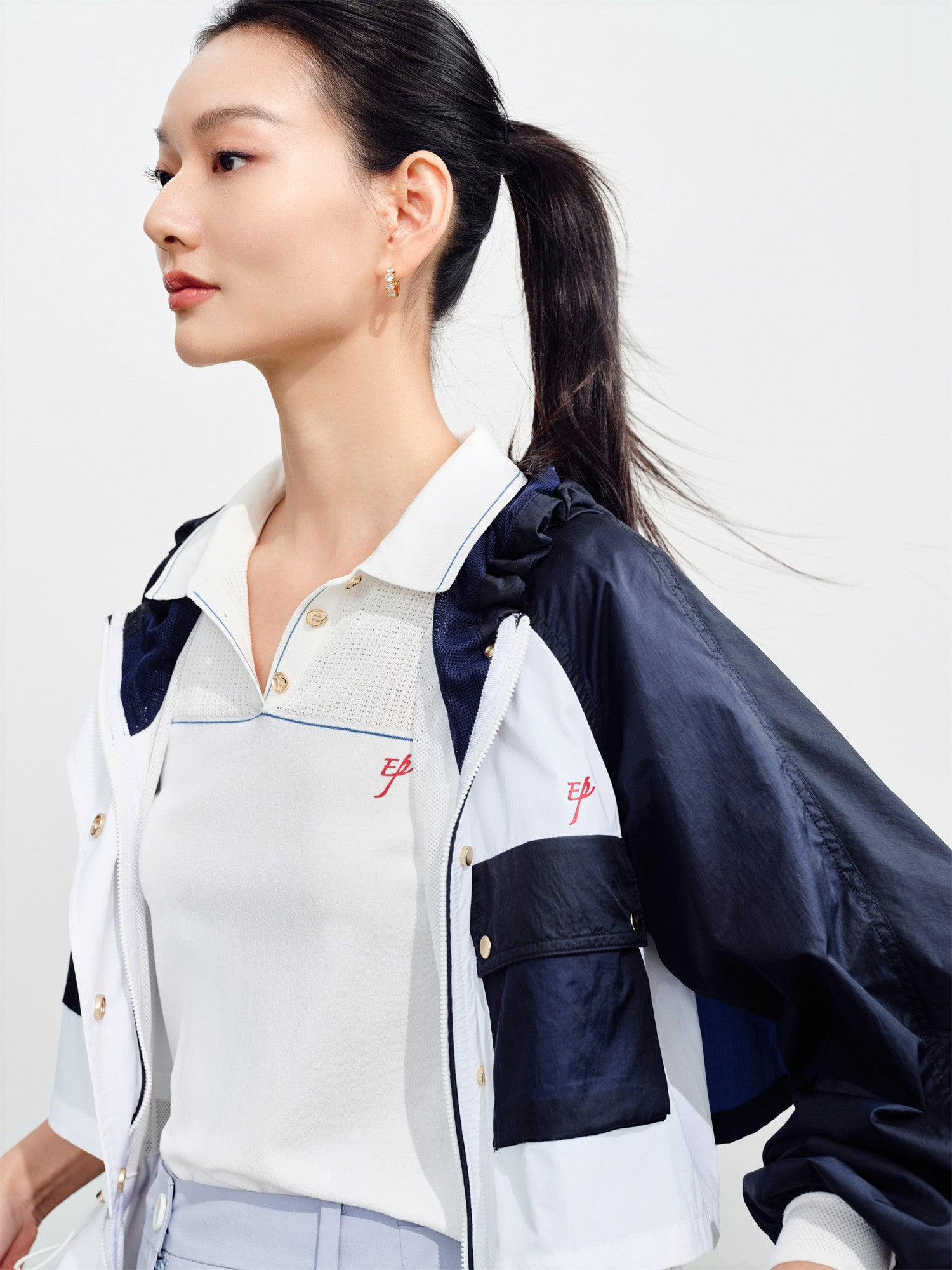 EP YAYING Color-Block Sports Hoodie Jacket EGKEA1311AW