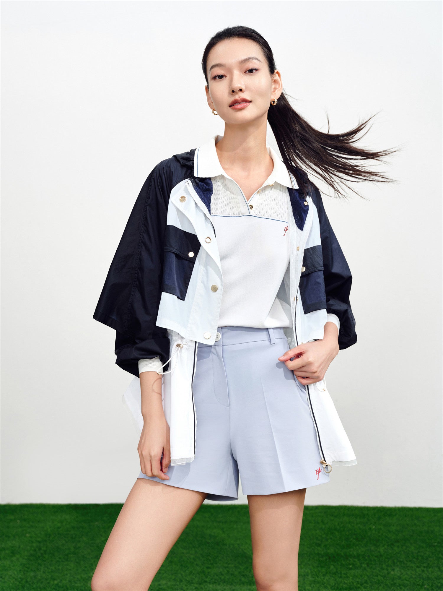 EP YAYING Color-Block Sports Hoodie Jacket EGKEA1311AW