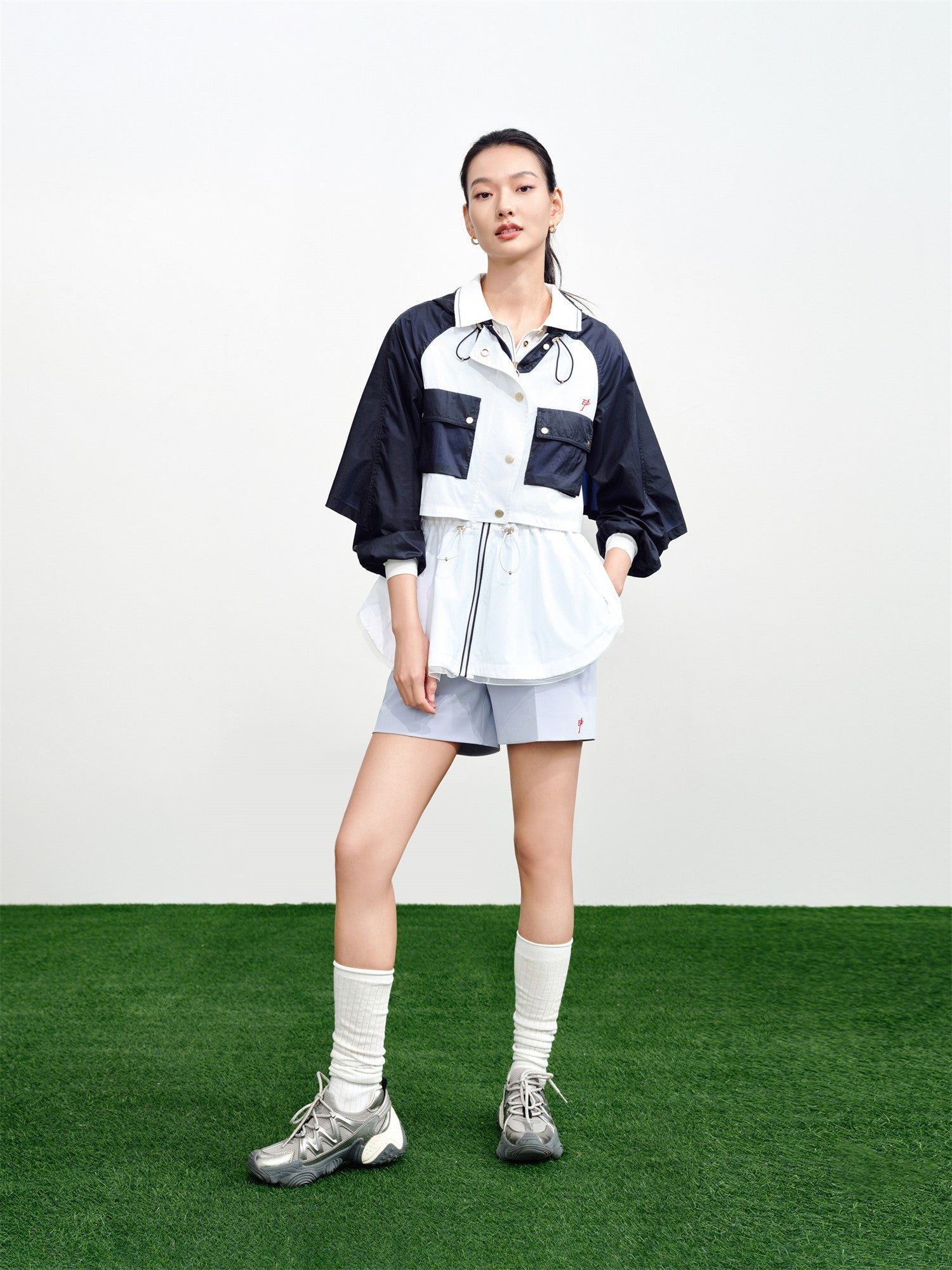EP YAYING Color-Block Sports Hoodie Jacket EGKEA1311AW