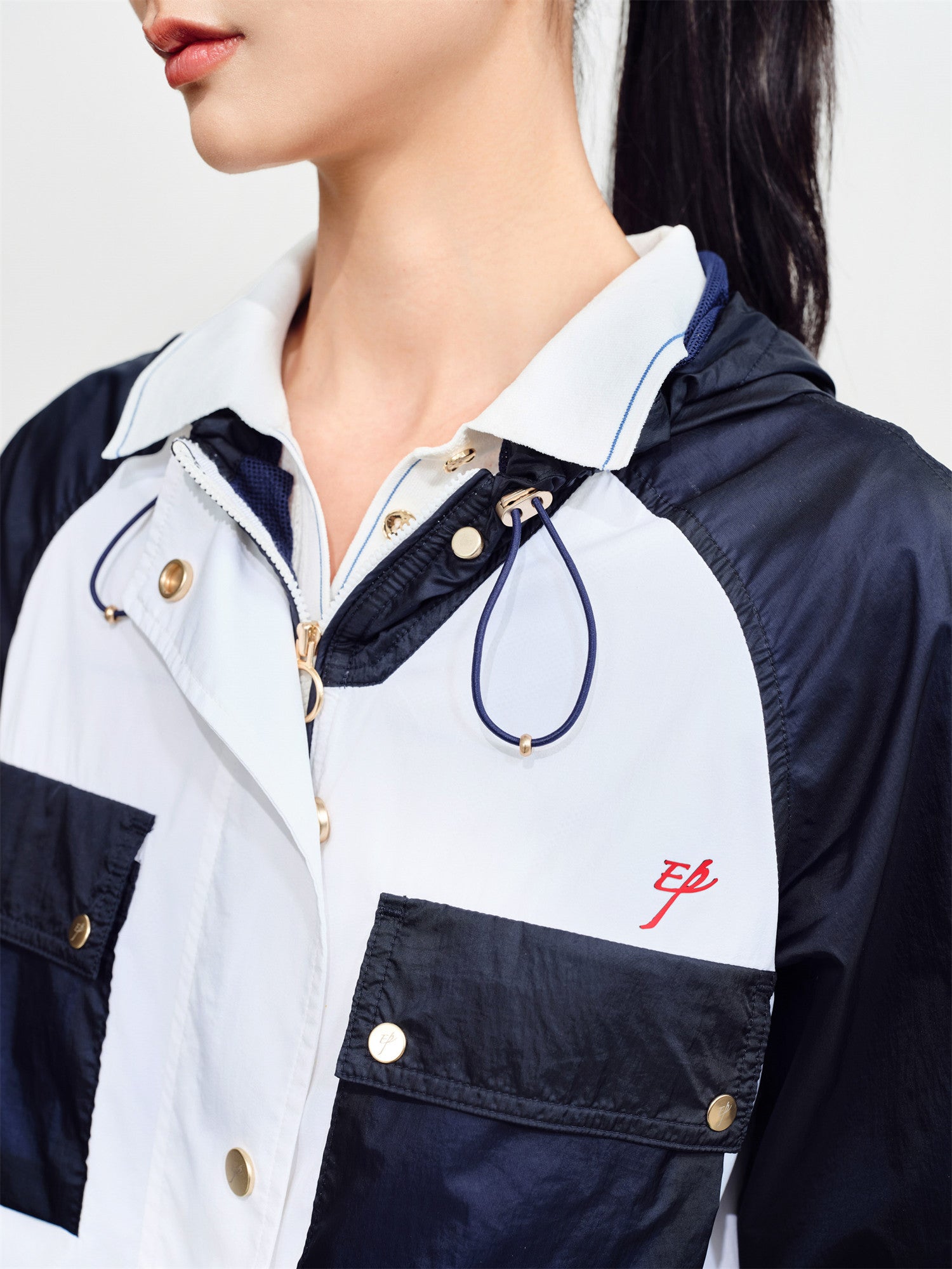 EP YAYING Color-Block Sports Hoodie Jacket EGKEA1311AW