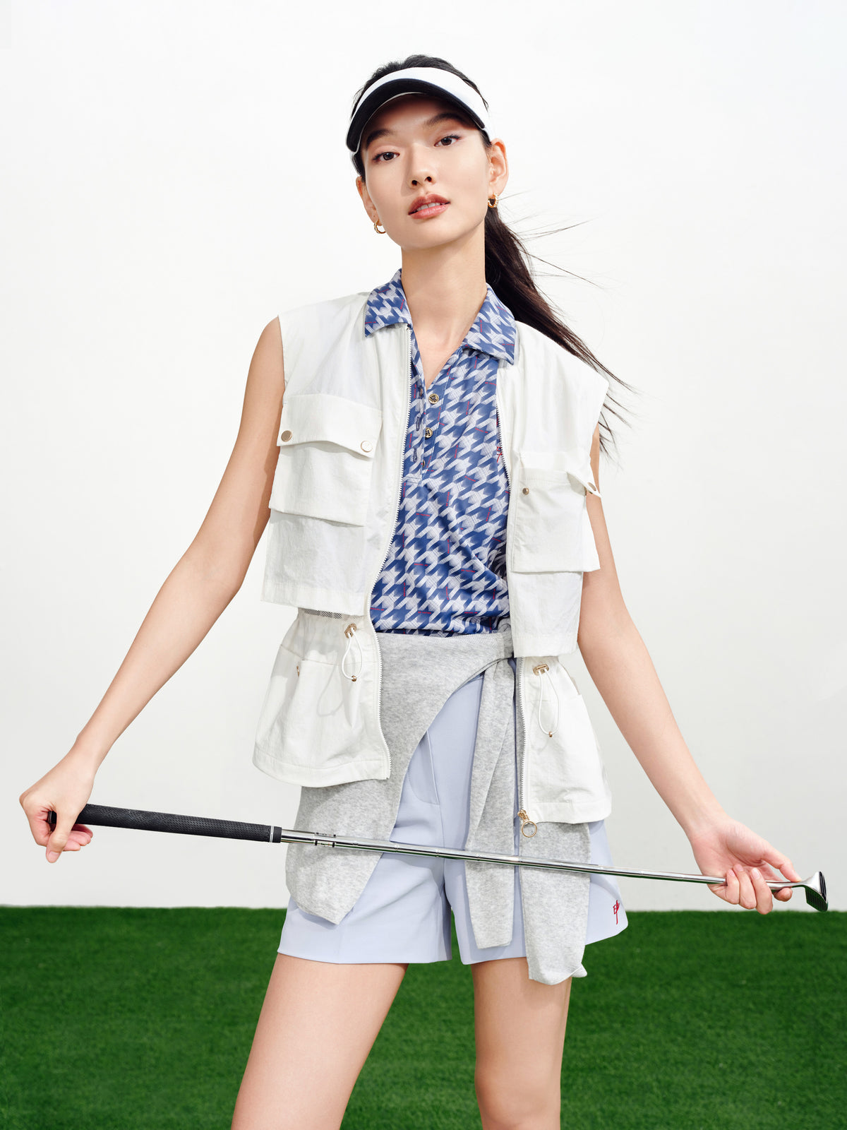 EP YAYING White Waist-Defining Vest