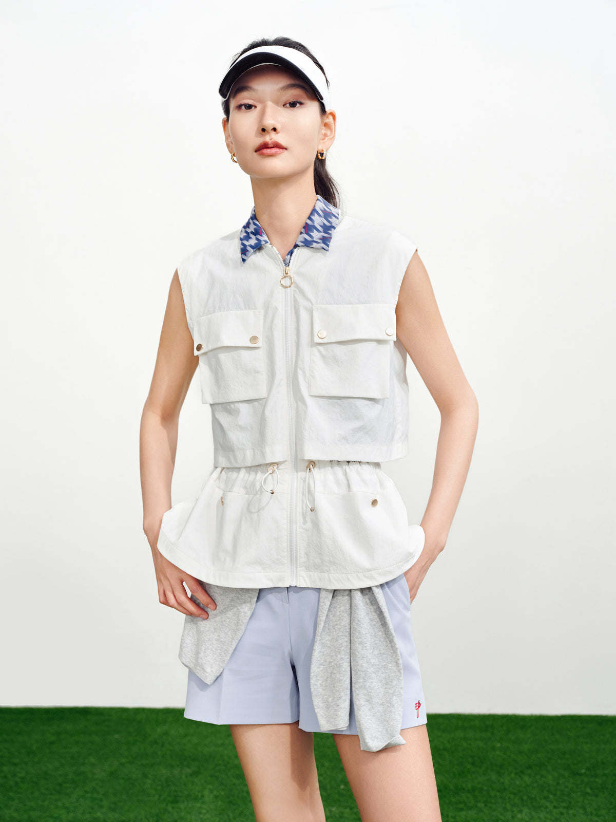 EP YAYING White Waist-Defining Vest