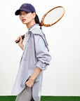 EP YAYING Minimalist Embroidered Polo Short-Sleeve Knit Top