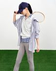 EP YAYING Minimalist Embroidered Polo Short-Sleeve Knit Top
