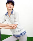 EP YAYING Minimalist Embroidered Polo Short-Sleeve Knit Top