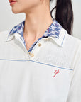 EP YAYING Minimalist Embroidered Polo Short-Sleeve Knit Top