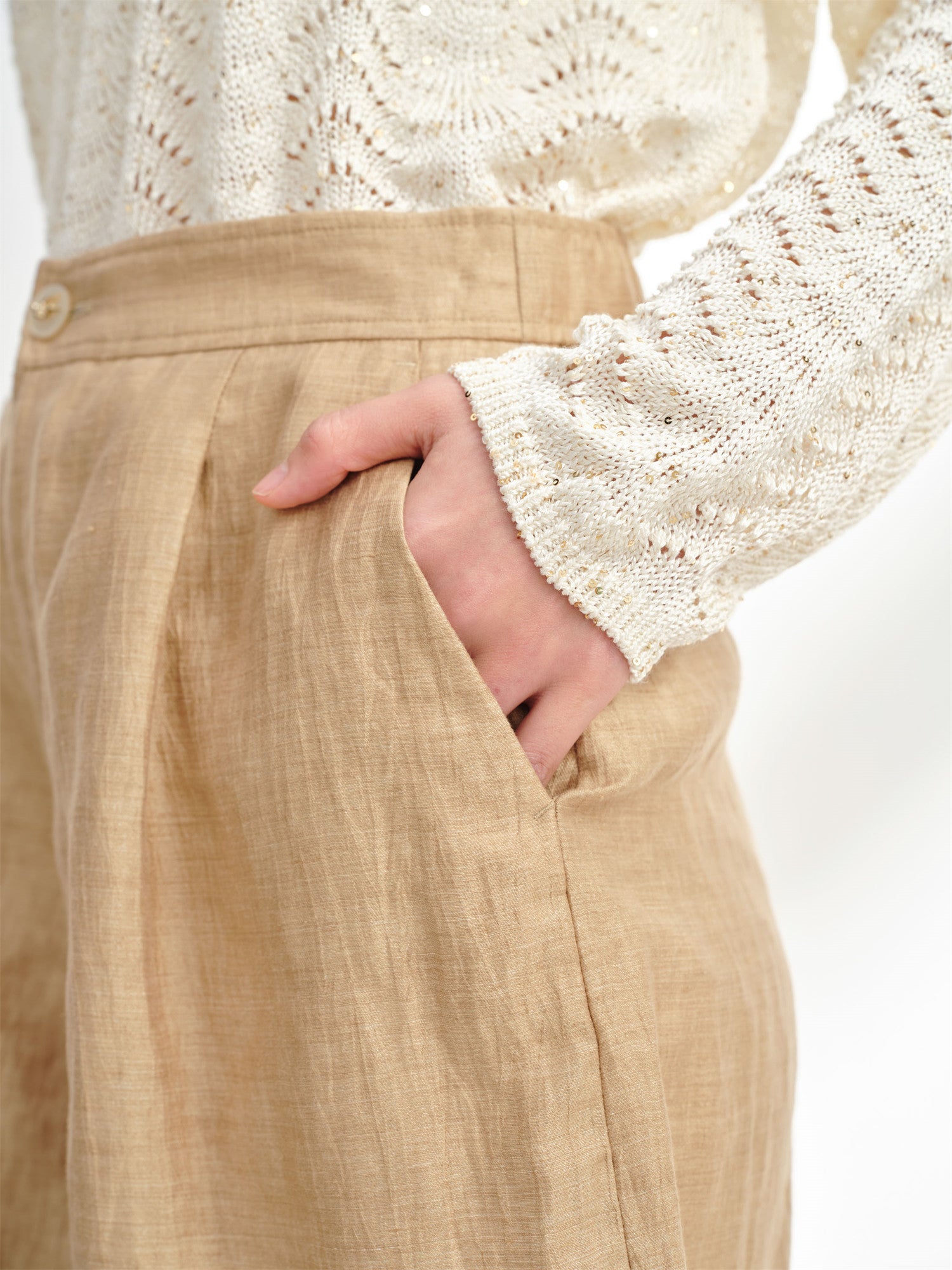 EP YAYING Linen Wide-Leg Shorts EGKEH6203AE
