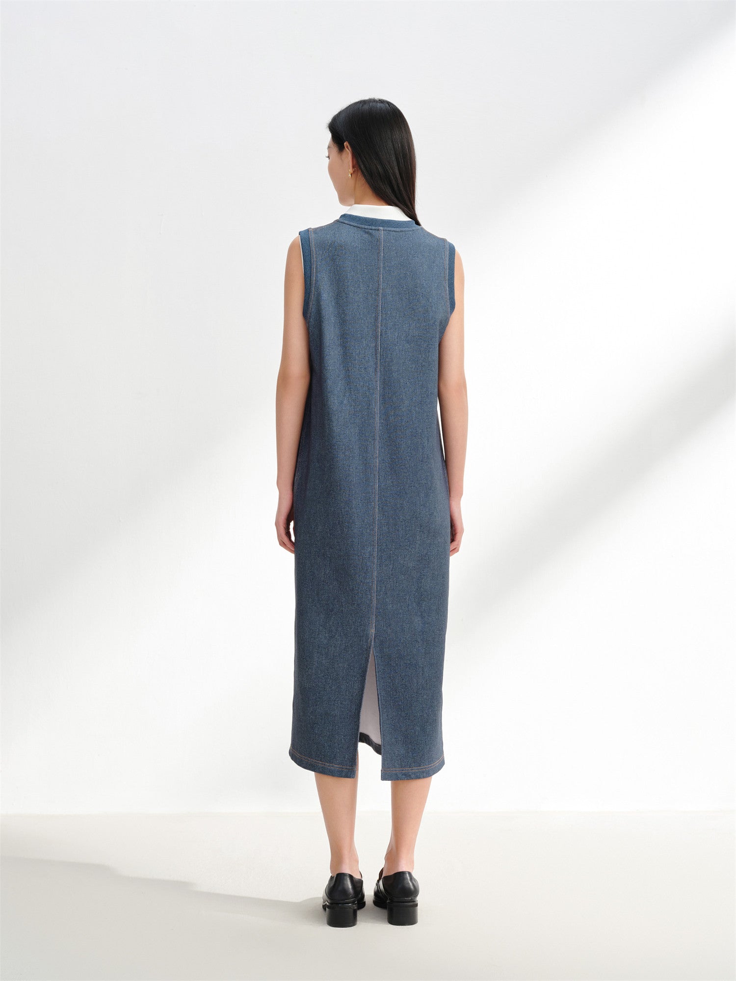EP YAYING Sleeveless Faux Denim Dress EGKPC4520AB