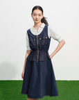 EP YAYING Vintage Waist-Defining Sleeveless Dress