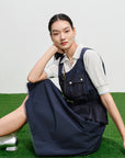 EP YAYING Vintage Waist-Defining Sleeveless Dress