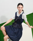 EP YAYING Vintage Waist-Defining Sleeveless Dress