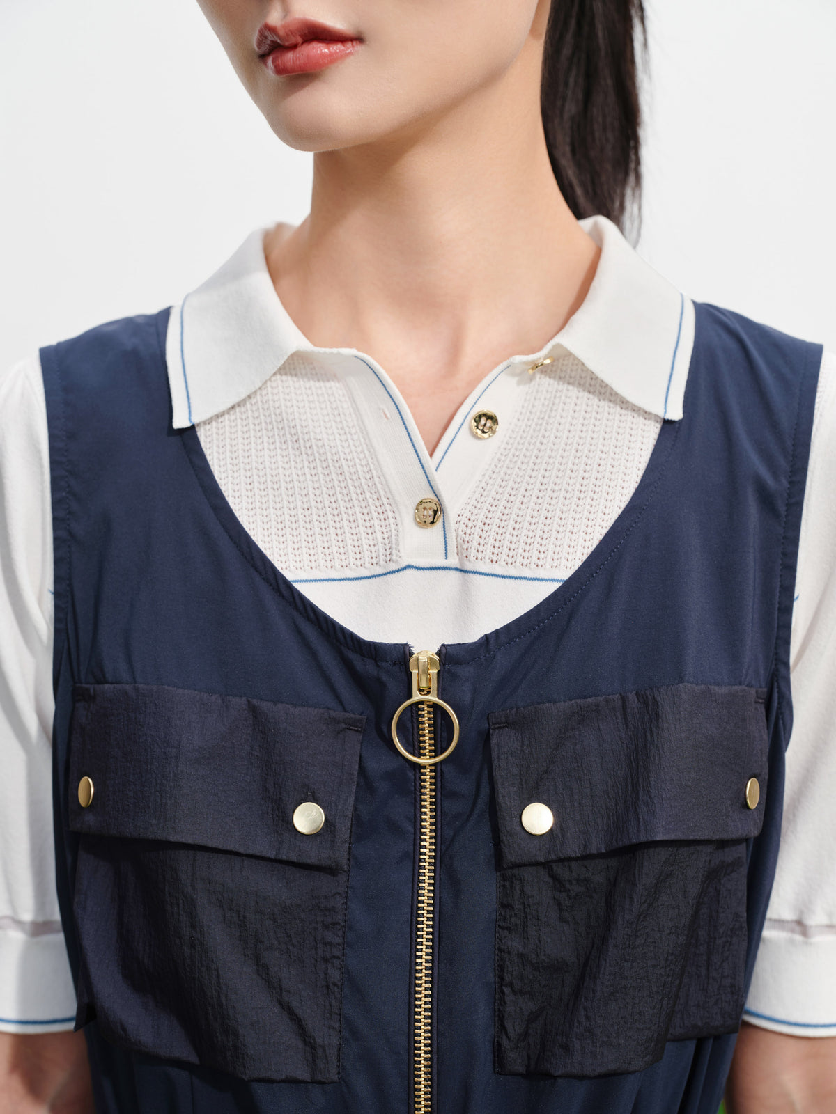 EP YAYING Vintage Waist-Defining Sleeveless Dress