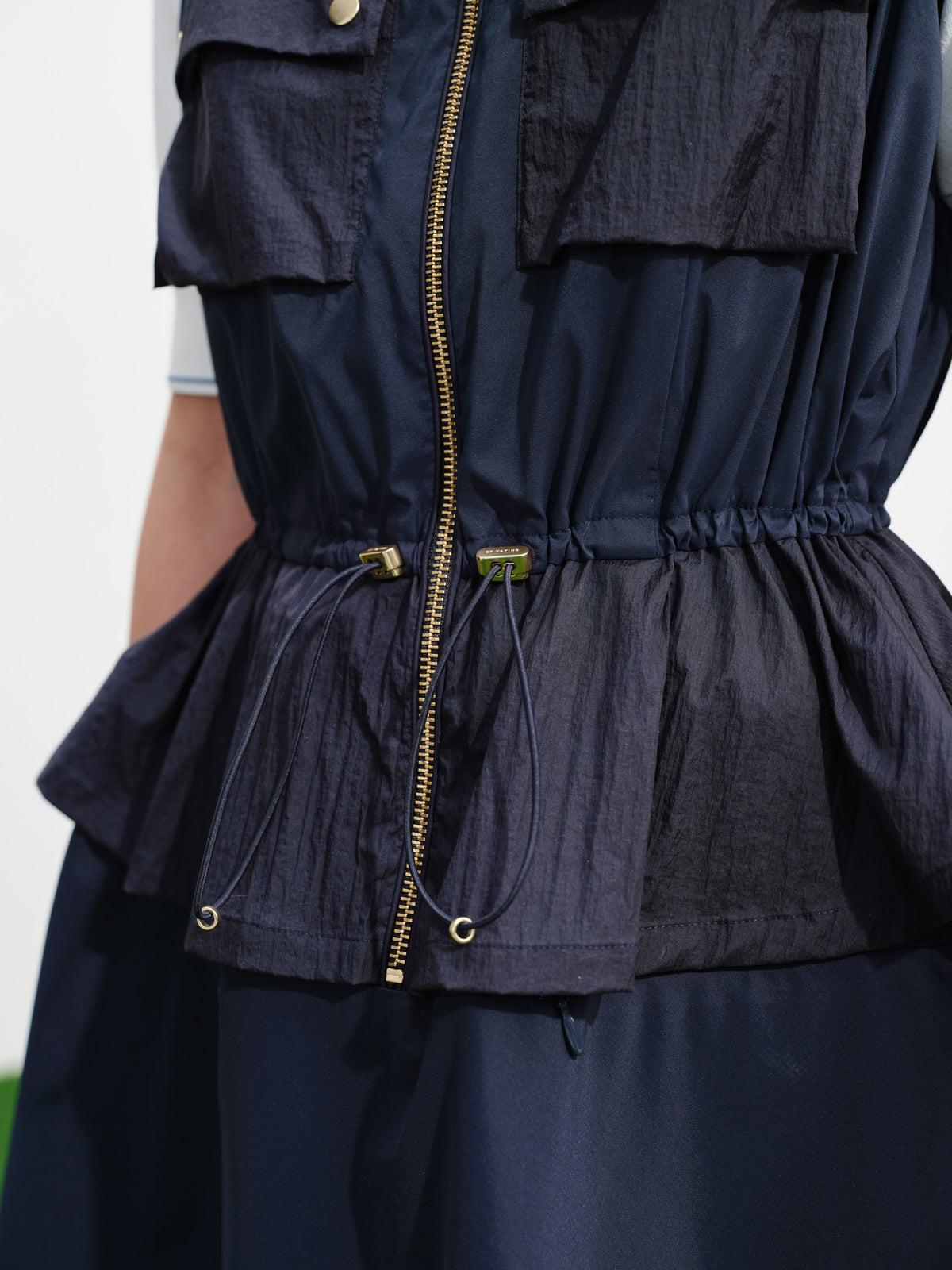 EP YAYING Vintage Waist-Defining Sleeveless Dress