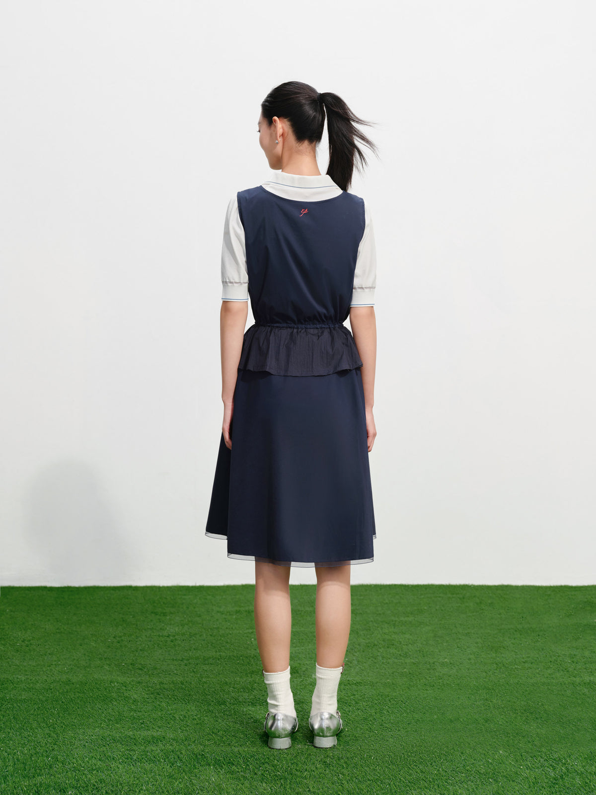 EP YAYING Vintage Waist-Defining Sleeveless Dress