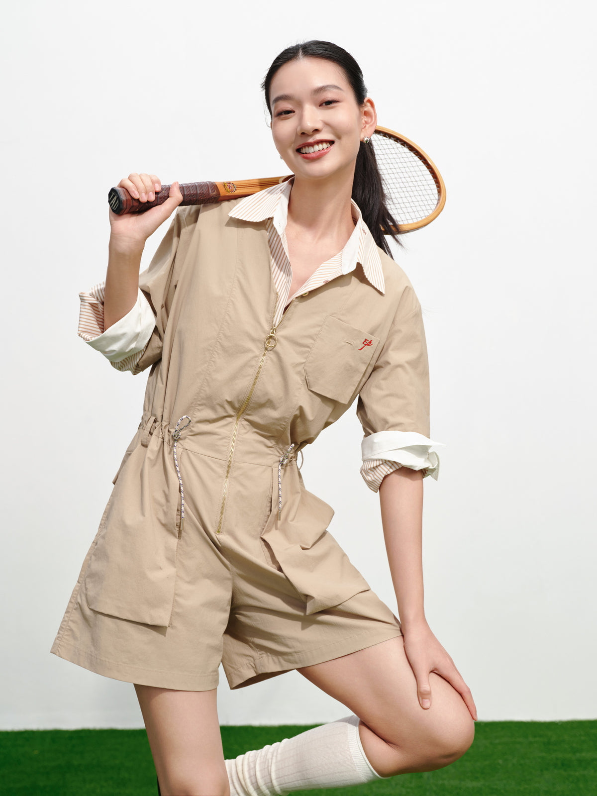 EP YAYING V-Neck Casual Pants