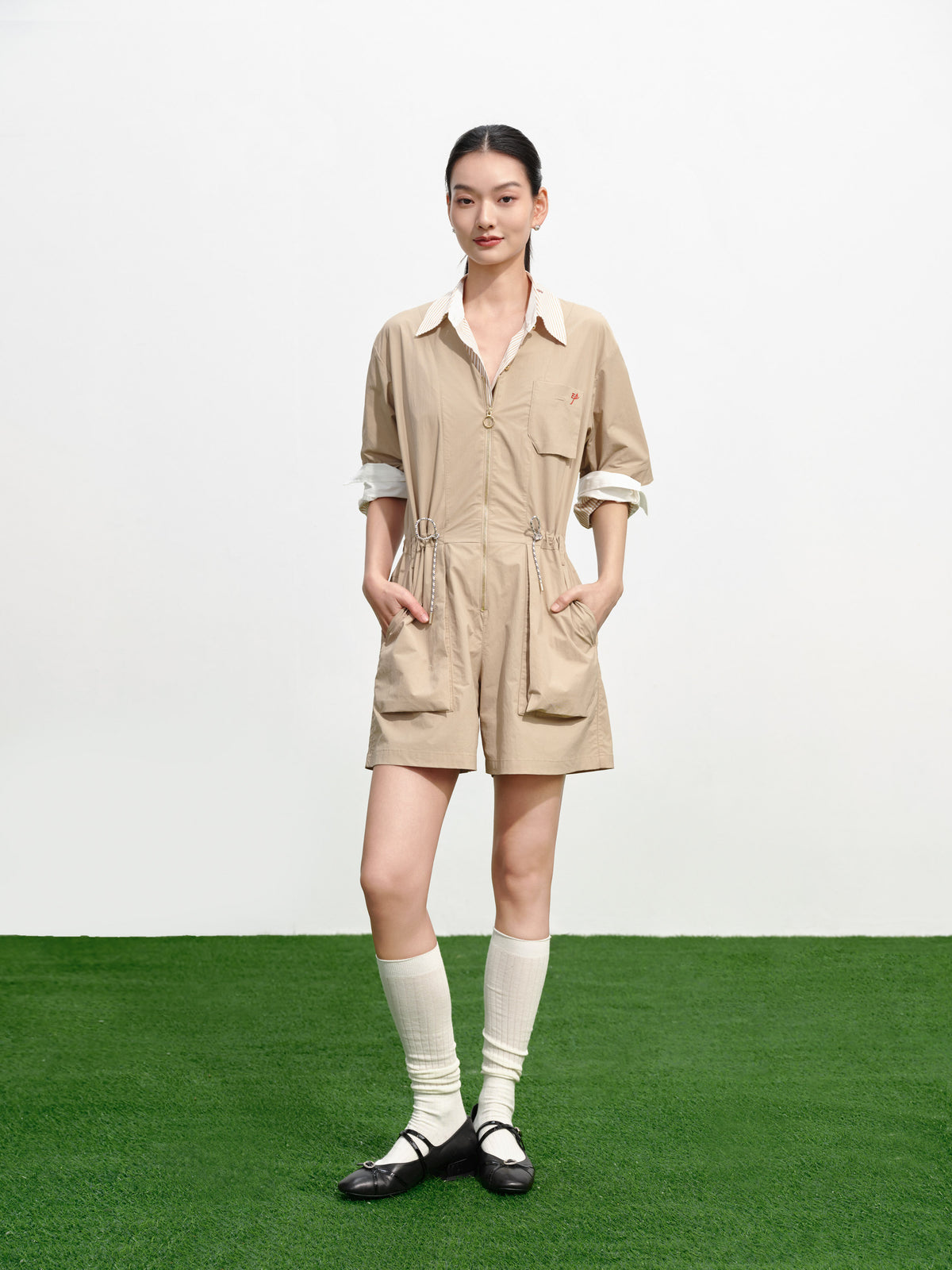 EP YAYING V-Neck Casual Pants