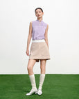 EP YAYING Turtleneck Embroidered Color-Block Casual Sleeveless Knit Top Top