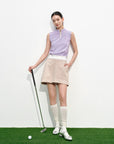 EP YAYING Turtleneck Embroidered Color-Block Casual Sleeveless Knit Top Top