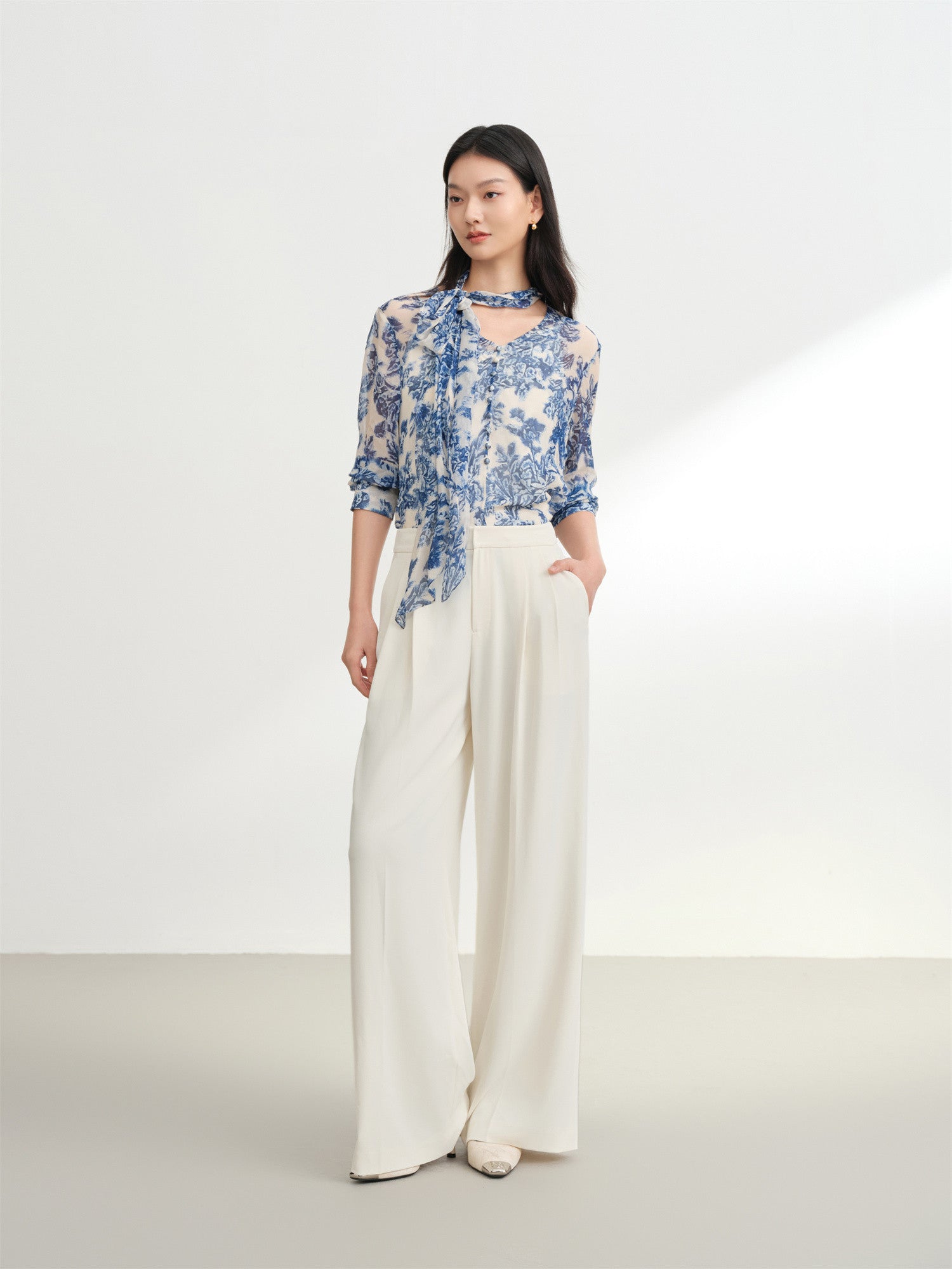 EP YAYING Straight-Leg Wide-Leg Casual Pants EGKAA6463AM