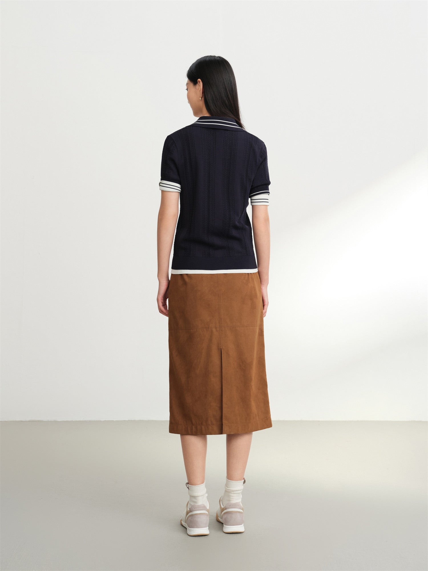 EP YAYING Collared Knit Base Layer Top EGKAA9547BZ