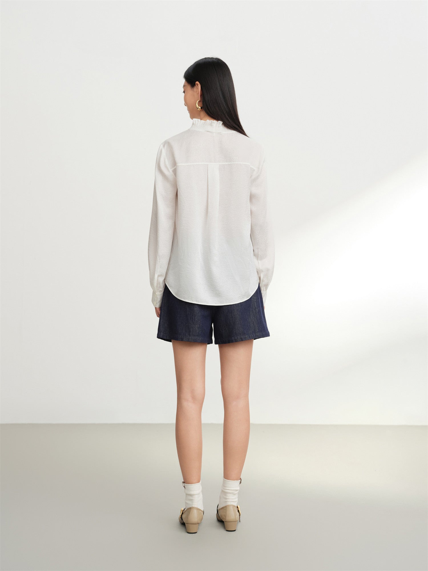 EP YAYING Mulberry Silk French-Style Shirt EGKAS2211AW