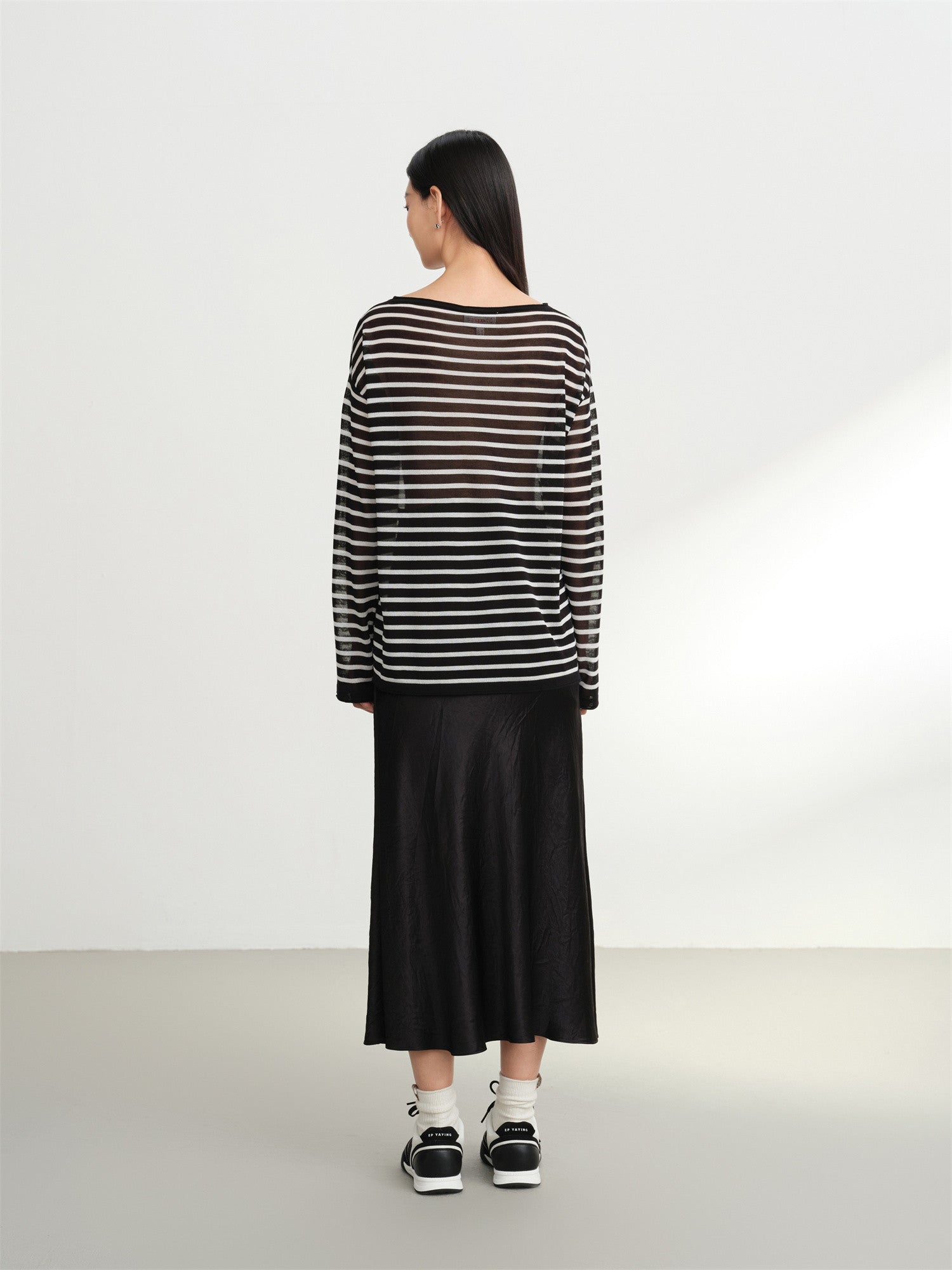 EP YAYING Crewneck Stripe Knit Sweater EGKAA9538AH