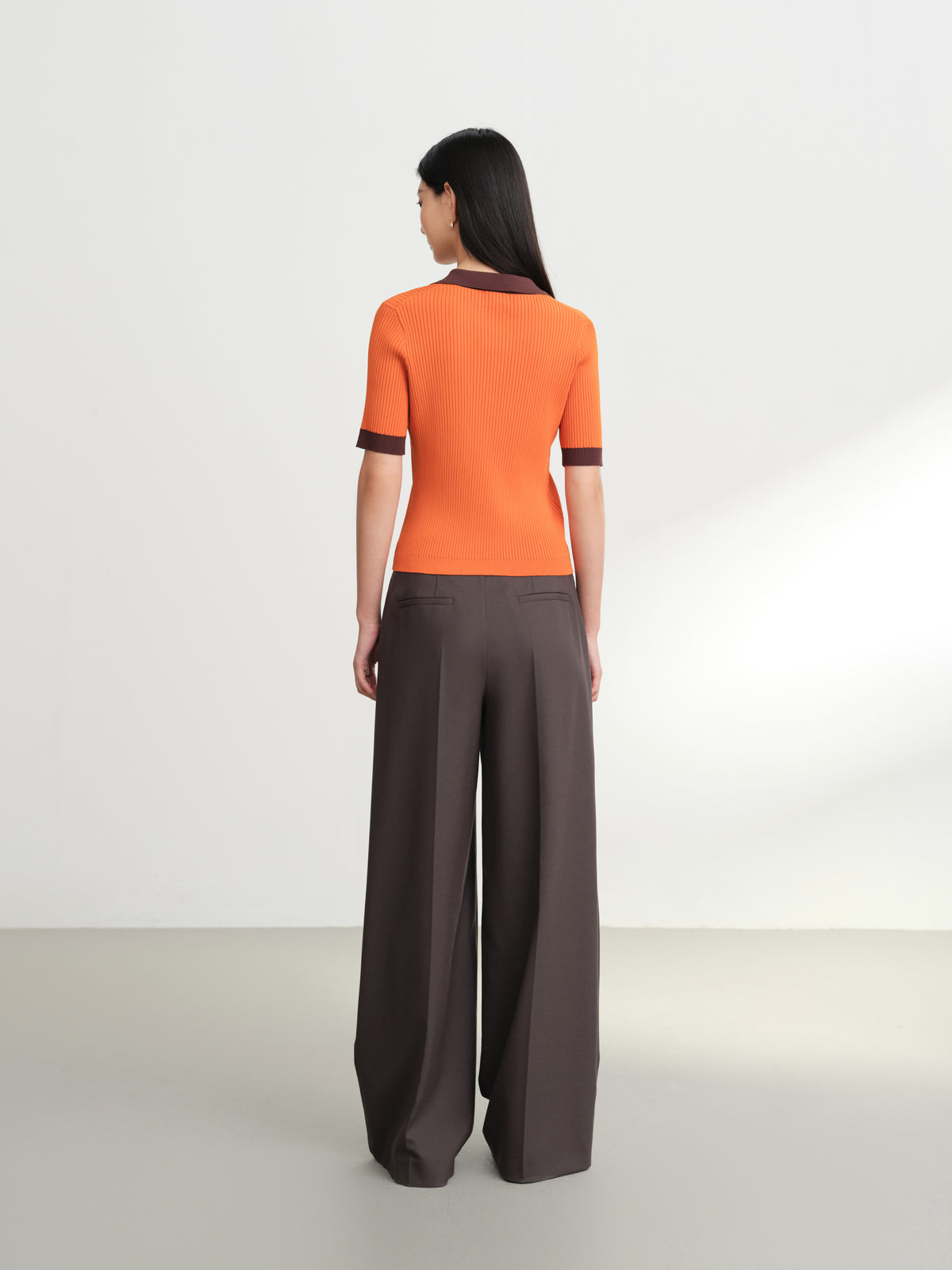 EP YAYING Color-Block Slim-Fit Stretch Short-Sleeve Polo