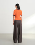 EP YAYING Color-Block Slim-Fit Stretch Short-Sleeve Polo