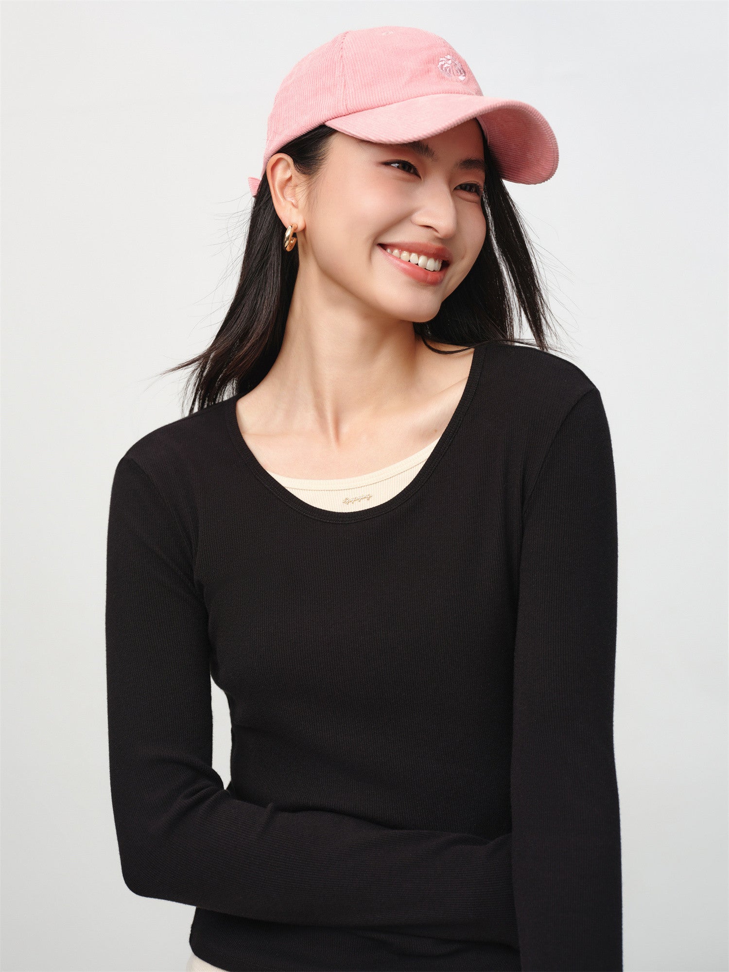 EP YAYING Slim-Fit Knit Base Layer Top EGKAS5516AH