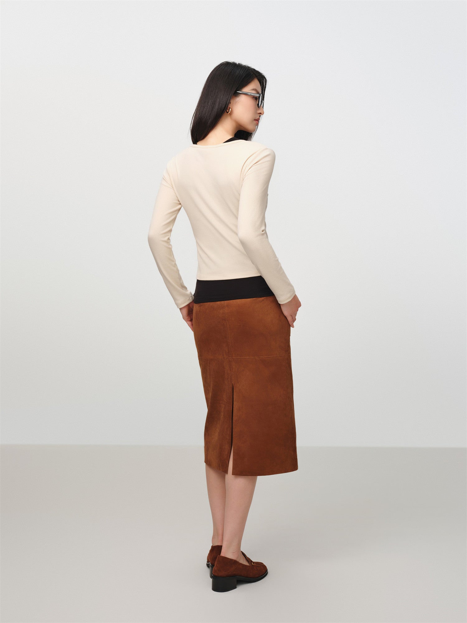 EP YAYING Slim-Fit Knit Base Layer Top EGKAS5507AM