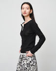 EP YAYING Slim round neck knit base sweater