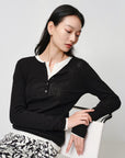 EP YAYING Slim round neck knit base sweater