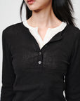 EP YAYING Slim round neck knit base sweater