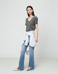 EP YAYING Drop-shoulder crewneck knit top