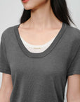 EP YAYING Drop-shoulder crewneck knit top
