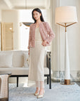 YAYING Peony Jacquard Textured Plush Jacket