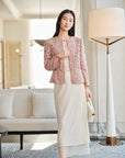 YAYING Peony Jacquard Textured Plush Jacket