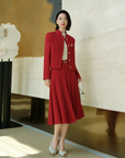 YAYING Red Sleeveless Midi Dress