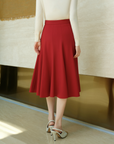 YAYING Red Sleeveless Midi Dress