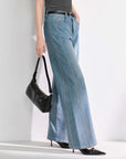 EP YAYING High-Waist Stretch Wide-Leg Jeans