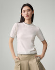 EP YAYING Slim-Fit Cotton Knit Tee