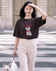 EP YAYING Stretch Cotton Short Sleeve Top