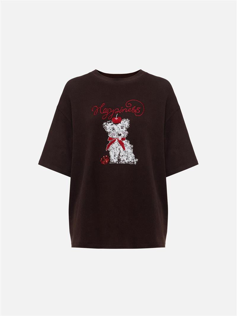EP YAYING Stretch Cotton Short Sleeve Top