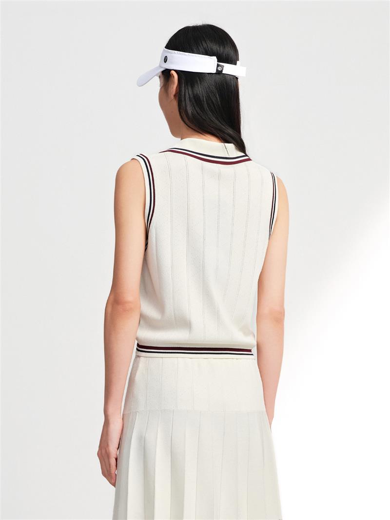 EP YAYING Sporty V-Neck Knit Vest