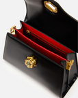 YAYING Peony Bamboo-Handle Structured Mini Top Handle Bag