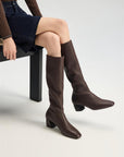 EP YAYING Stretch Sheepskin Below-Knee Elegant Long Boots
