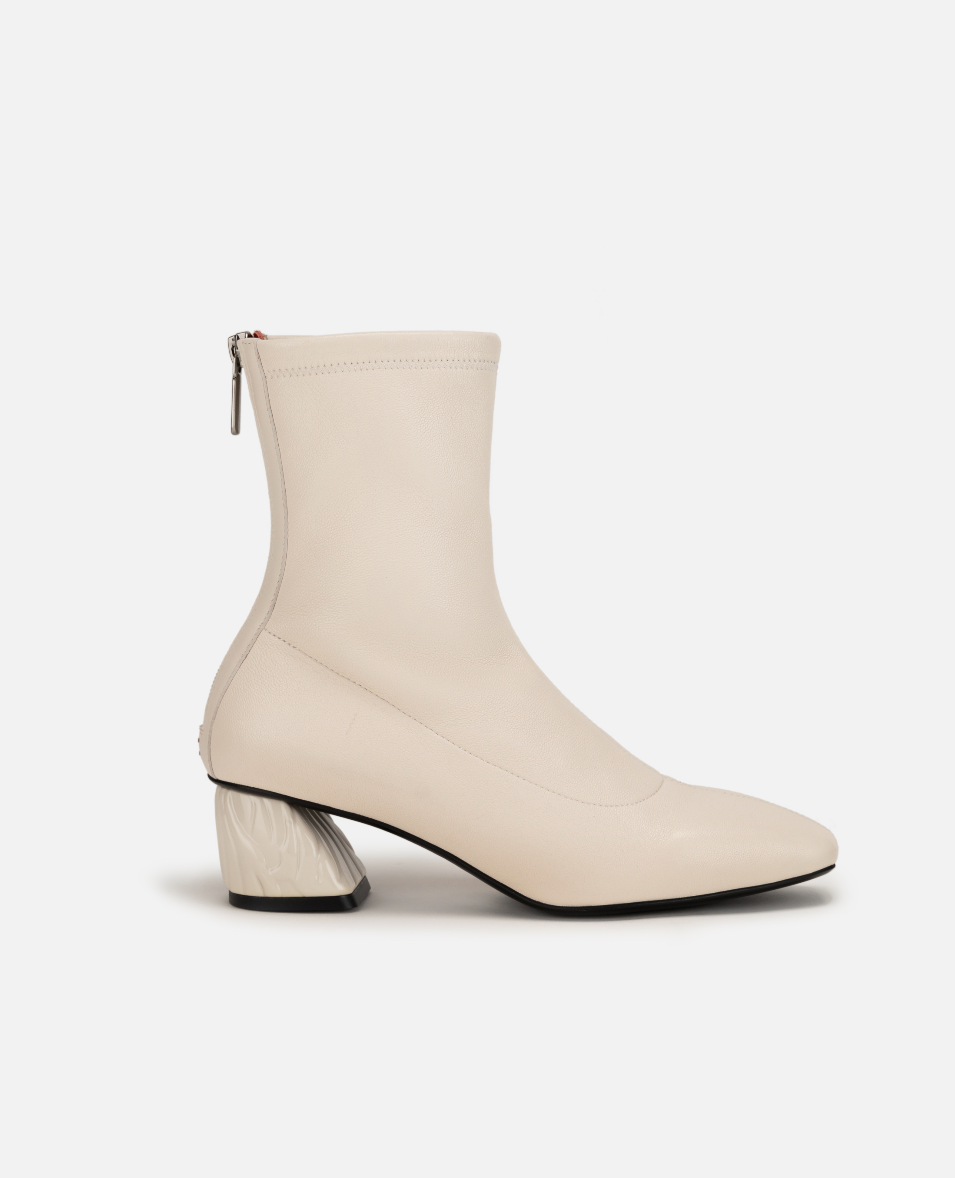 EP YAYING Elastic Sheepskin Block Heel Slim Boots EALALXS01A